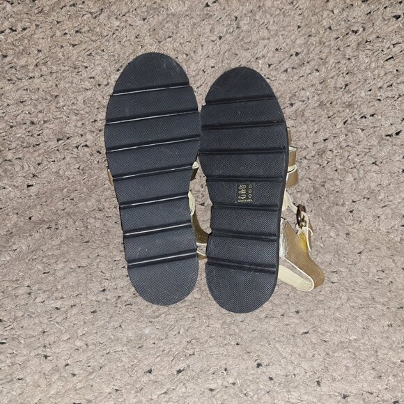 ANTHROPOLGIE-Gold Leather Fisherman Sandals-Lined-Size 38-New/No Box - Picture 7 of 7